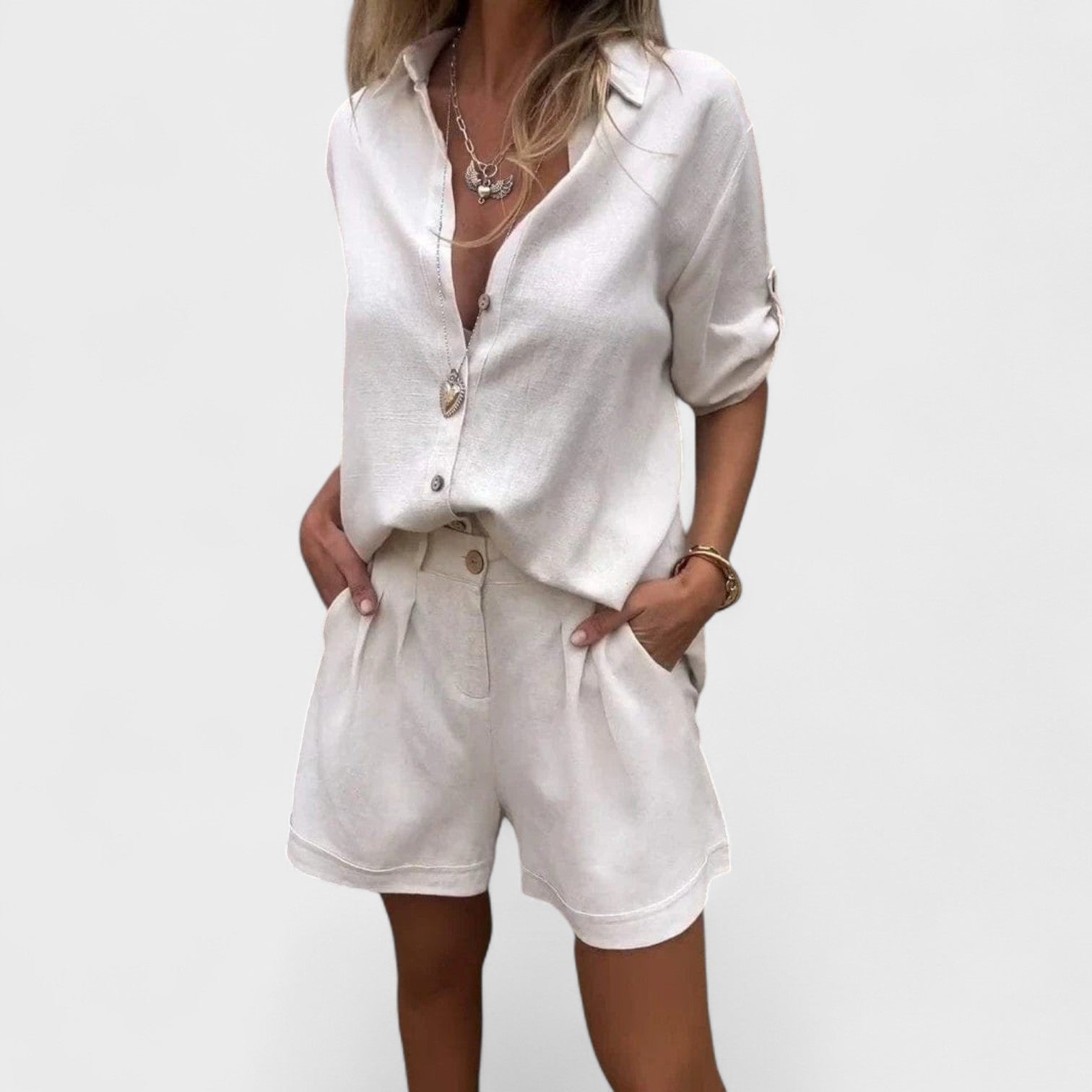 Linnea | Katmanlı hafif keten set