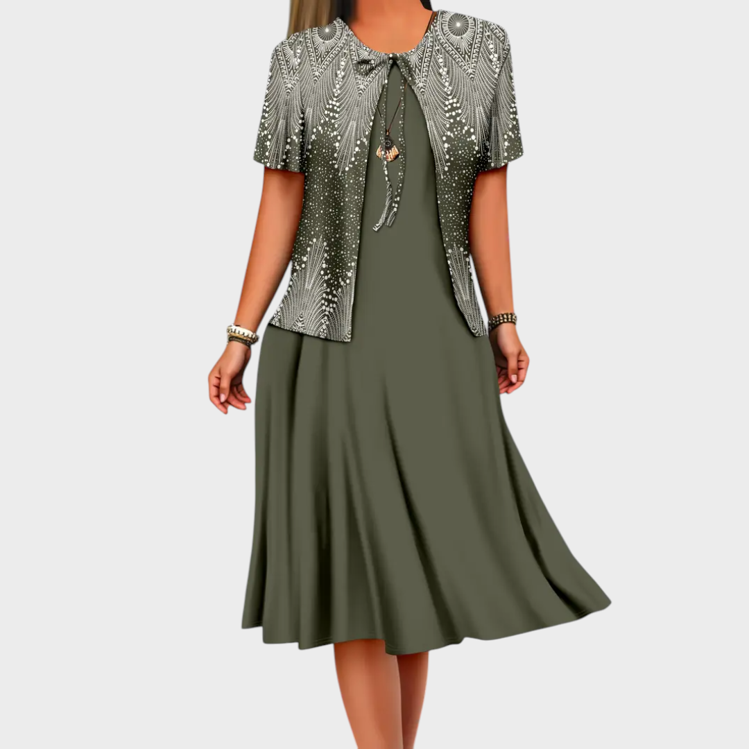 Afet - Elbise ve Ceket Takımı