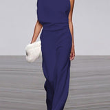 W&W Kadın Tulum, Yuvarlak Yaka, Kolsuz ve Geniş Paça