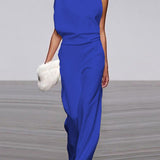 W&W Kadın Tulum, Yuvarlak Yaka, Kolsuz ve Geniş Paça