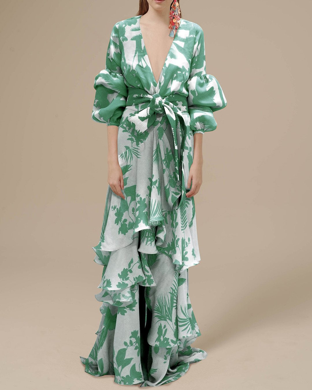 Alexa – Baskılı Şifon Abiye Elbise