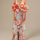 Alexa – Baskılı Şifon Abiye Elbise