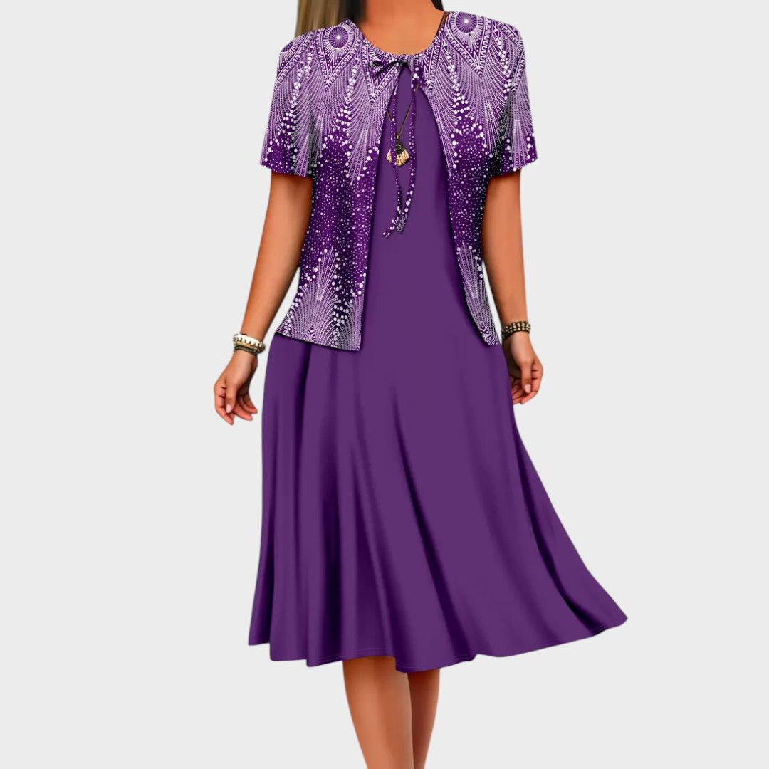 Afet - Elbise ve Ceket Takımı