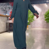 Chloé | Yan Yırtmaçlı Salaş Uzun Elbise