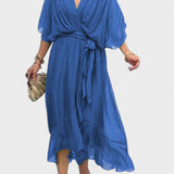 Monica - V-yaka ipek elbise