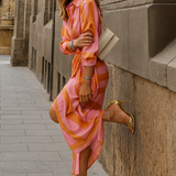 Louisa | Kruvaze ve yaka ile yaz elbisesi