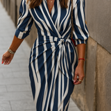 Louisa | Kruvaze ve yaka ile yaz elbisesi