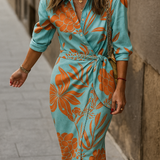 Louisa | Kruvaze ve yaka ile yaz elbisesi